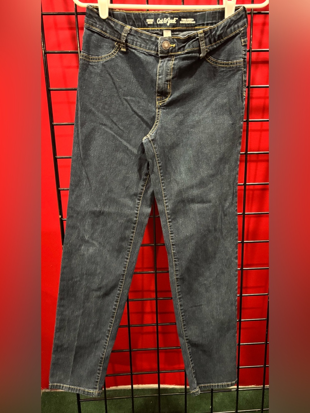 Cat & Jack kids Dark Blue Slim Straight Jeans(Sz16)